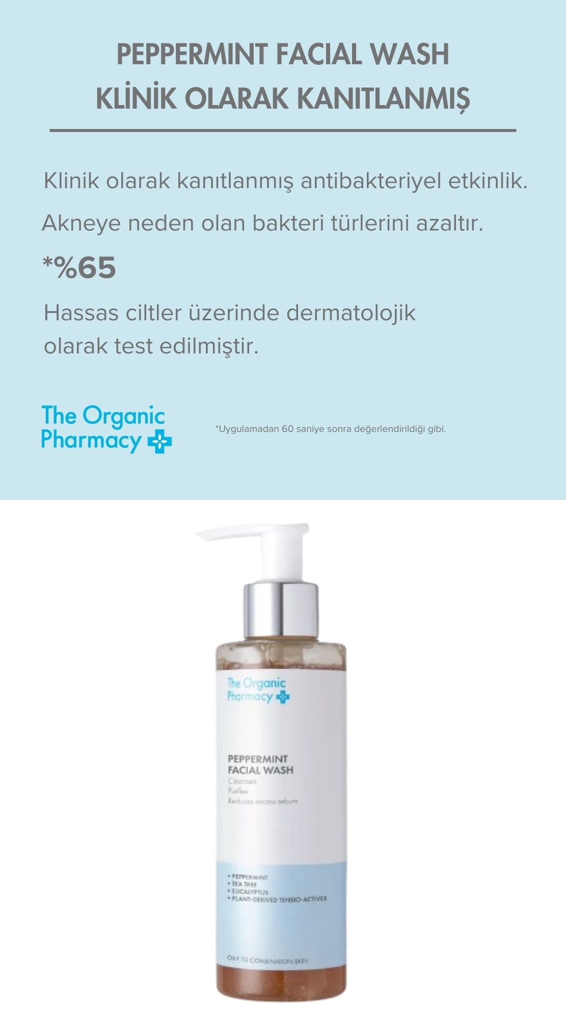 PEPPERMINT FACIAL WASH - NANE ÖZLÜ YÜZ TEMİZLEME JELİ 200ML