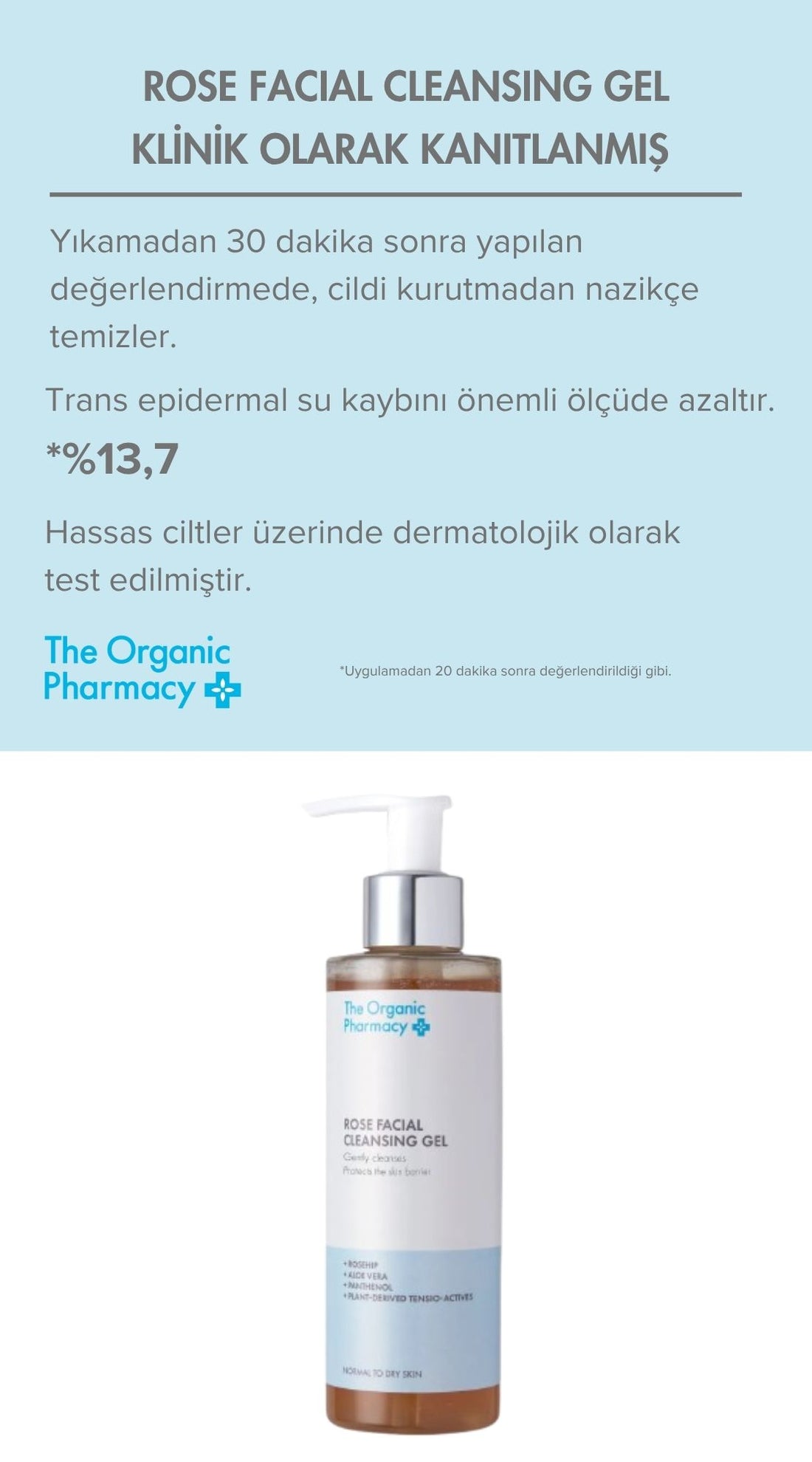 ROSE FACIAL CLEANSING GEL - GÜL ÖZLÜ YÜZ TEMİZLEME JELİ 100ML