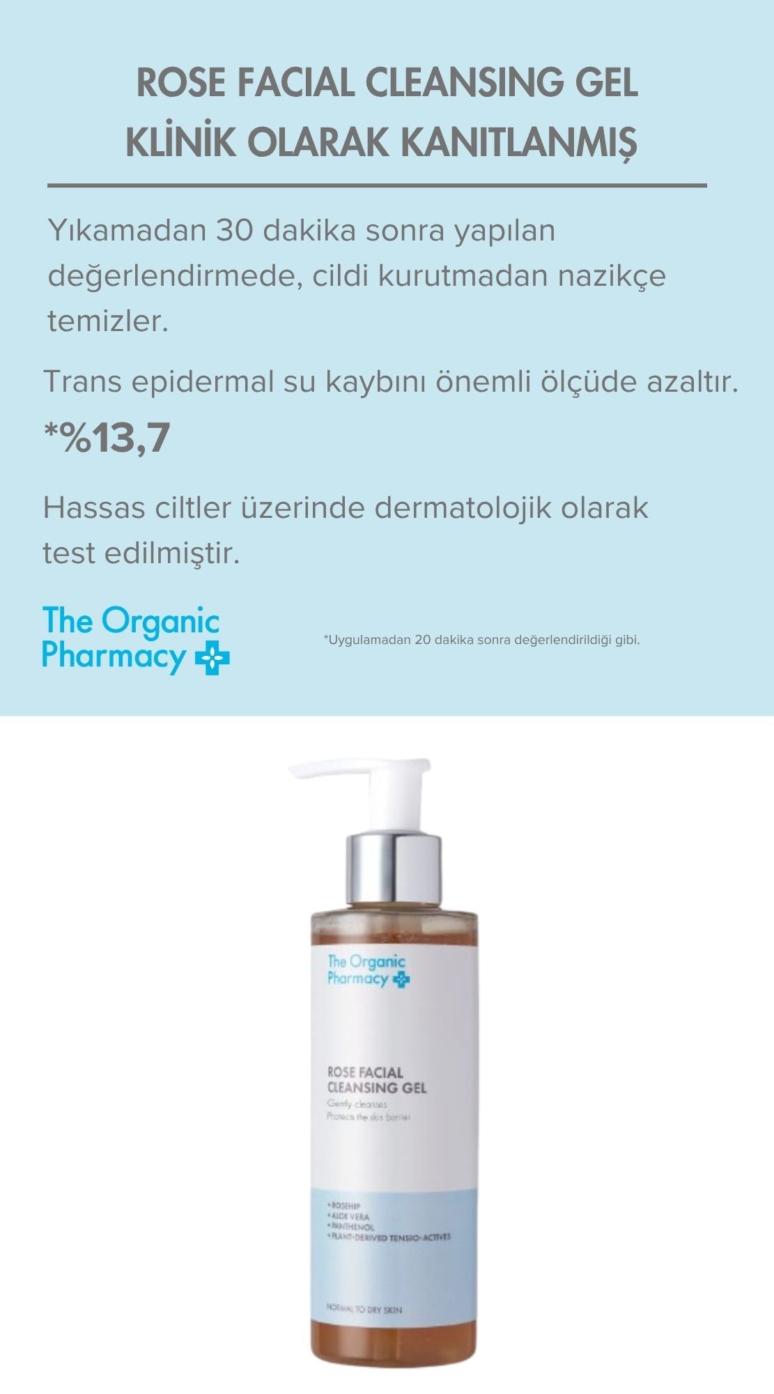 ROSE FACIAL CLEANSING GEL - GÜL ÖZLÜ YÜZ TEMİZLEME JELİ 100ML